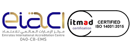 EIAC accreditation and ITMAD ISO 14001:2015 certification marks