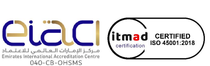 EIAC accreditation and ITMAD ISO 45001:2018 certification marks
